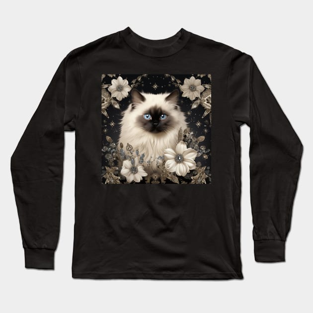 Birman Kitty Long Sleeve T-Shirt by Enchanted Reverie